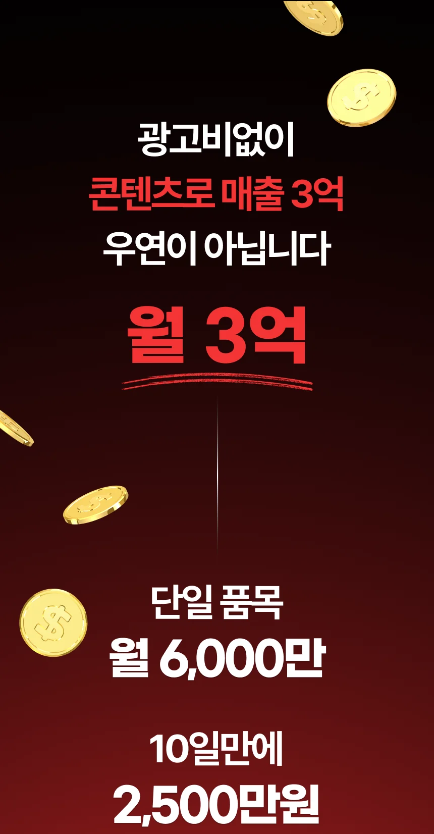 광고비 없이 콘텐츠로 매출 3억, 우연이 아닙니다