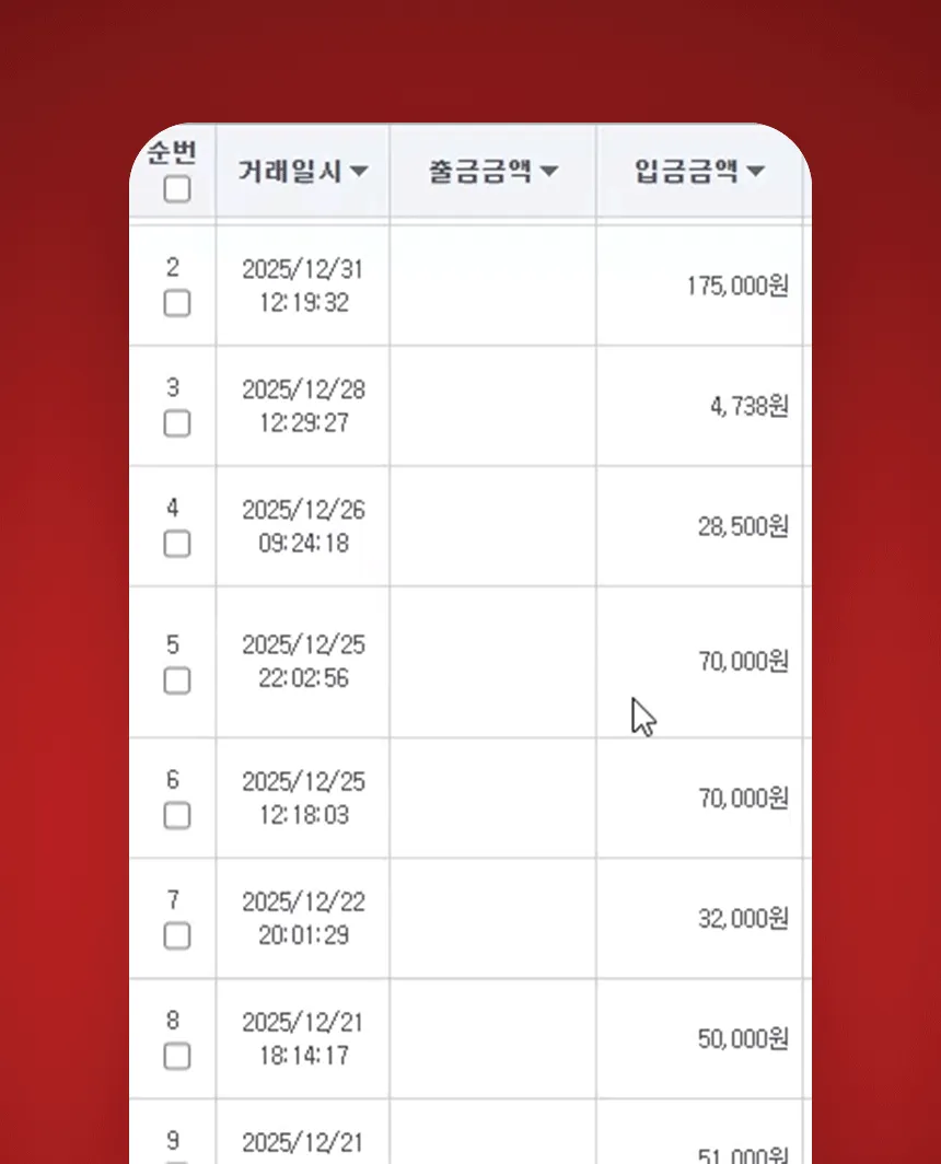 입금 내역